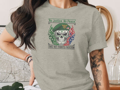No Justice No Peace This Vet Fights Fascism Shirt