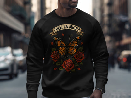 Monarch Butterfly and Roses Anti-Authority Shirt Product