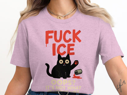 Funny Black Cat Anti Ice Graphic T-Shirt product