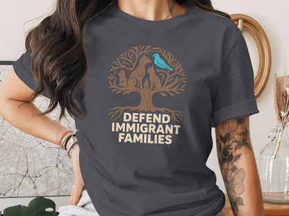 Defend Immigrant Families Tree Design Shirt
