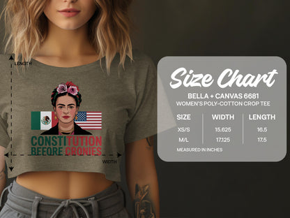 Constitution Before Cronies Crop Tee product