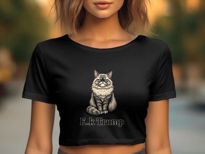 Cat Image Fk Trump Graphic Design Crop Top product