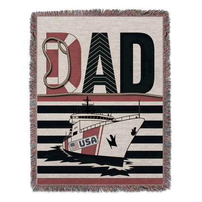 Nautical USA Dad Themed Boat Design Blanket product