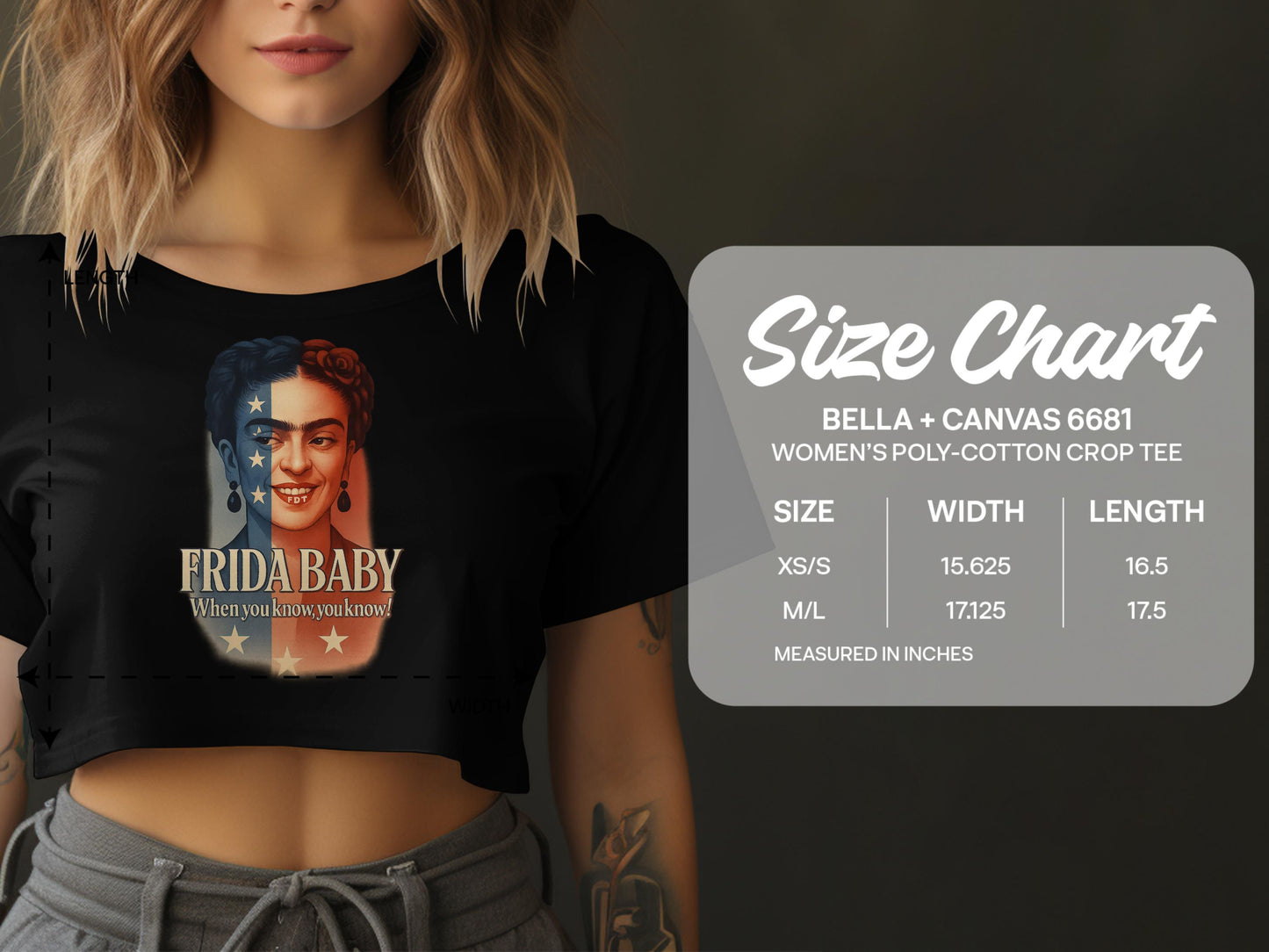 Frida Baby Graphic Crop Tee Women's Fashionable Product