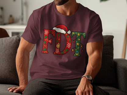 Festive FDT Christmas Themed Graphic T-shirt
