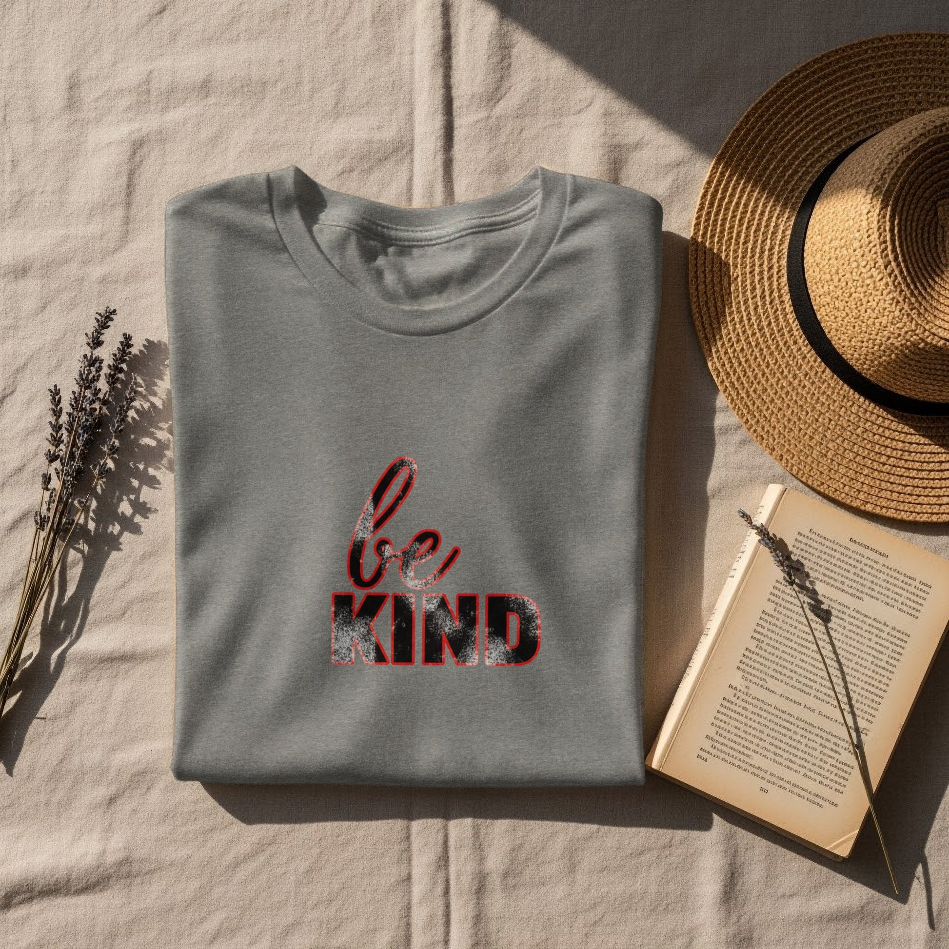 Be Kind Graphic Tee with Bold Motivational Quote