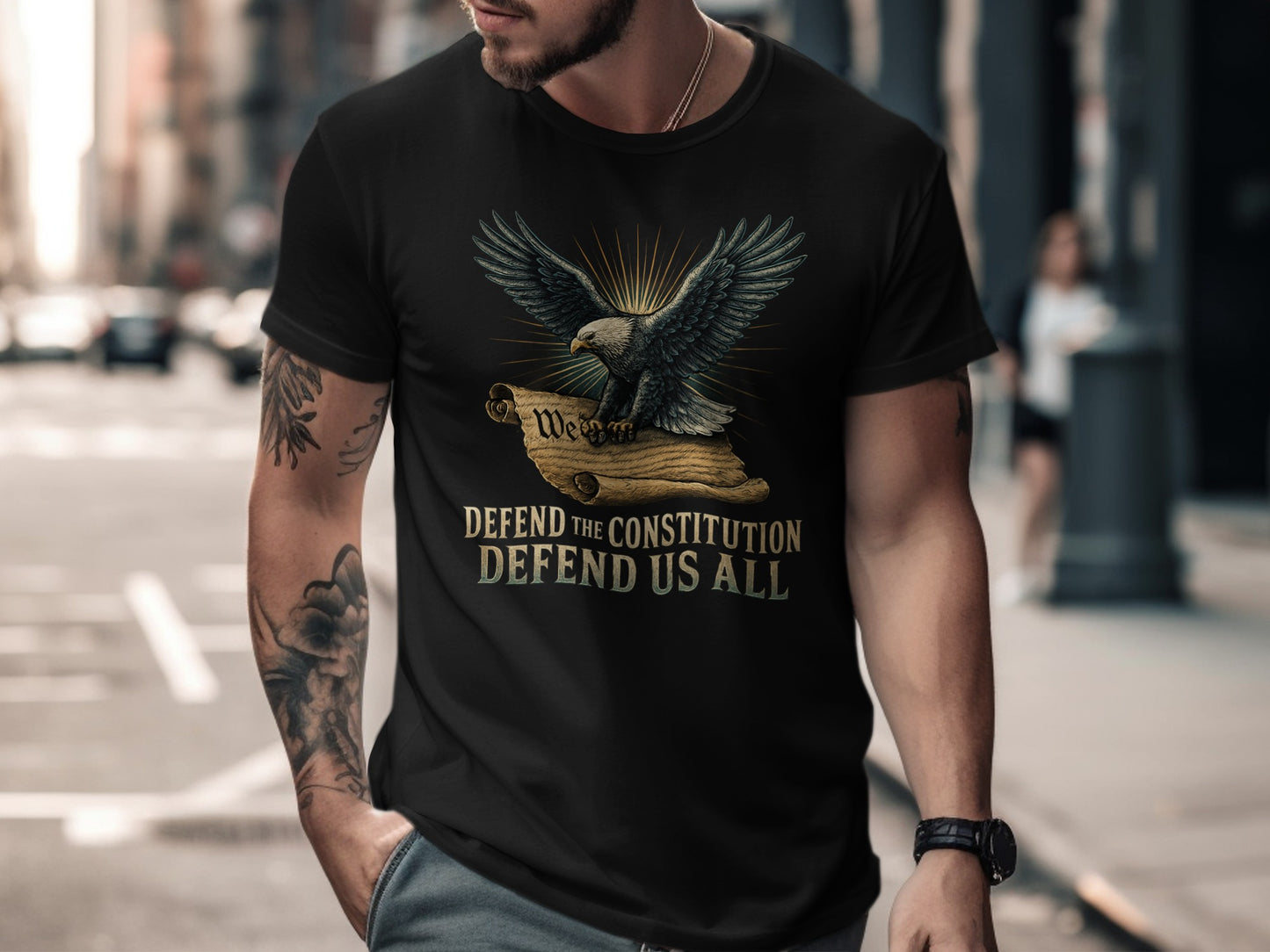 Defend the Constitution Defend Us All T-Shirt Design