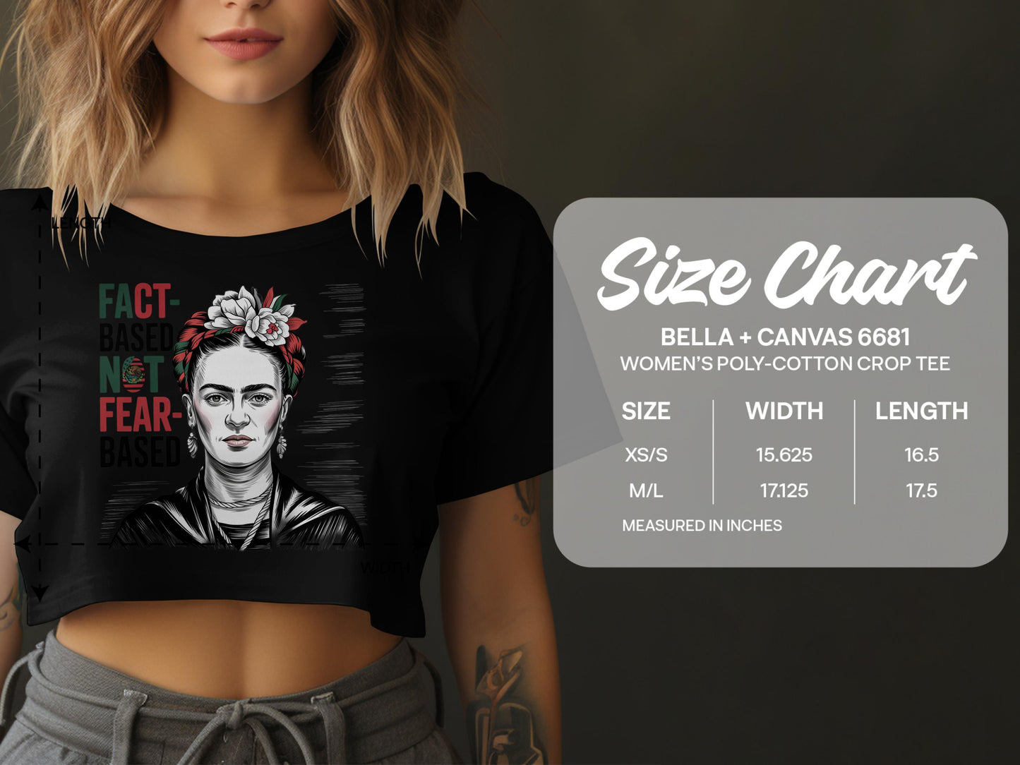 Fact Based Not Fear Based Women's Crop Tee product