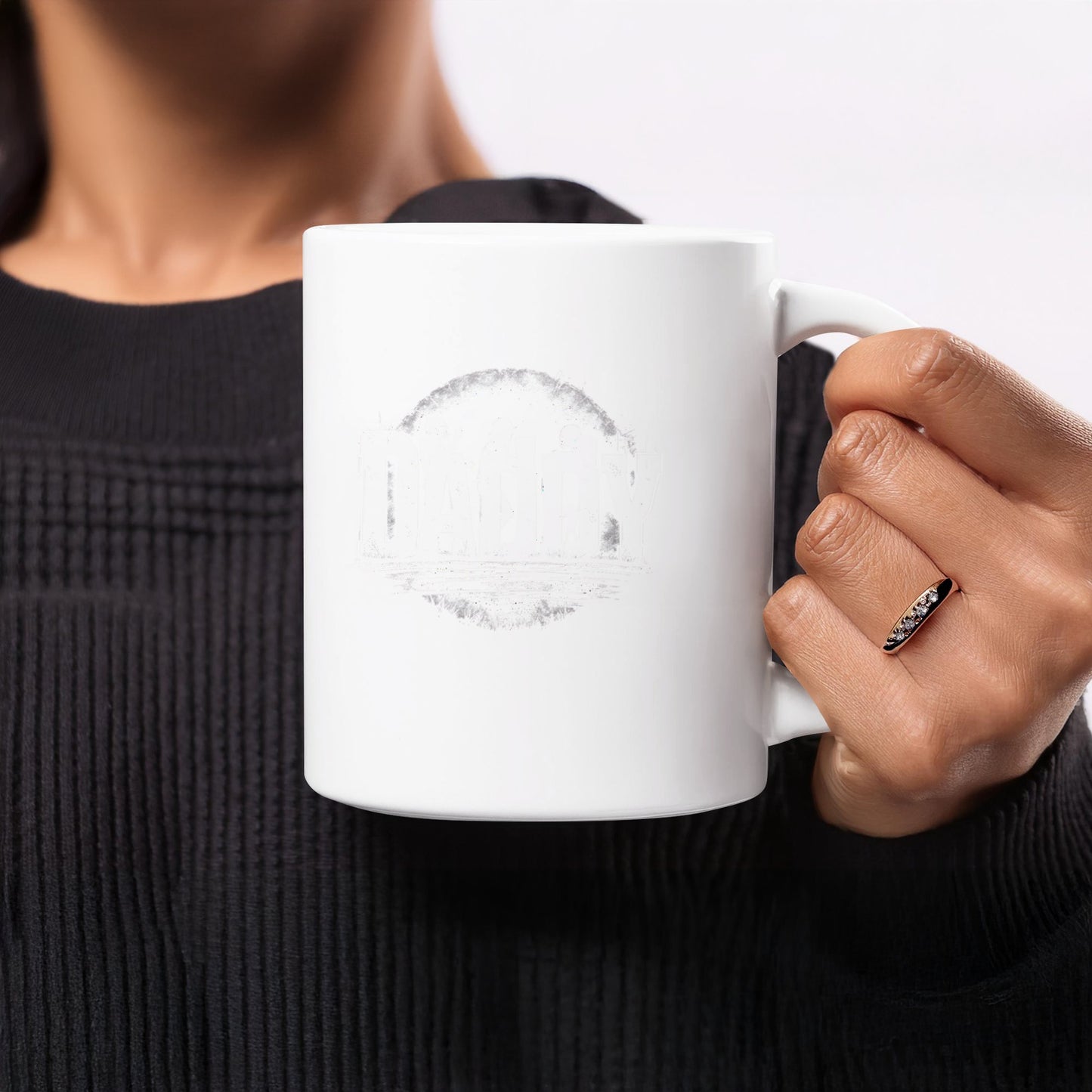 Modern White Mug with Subtle Design mug product