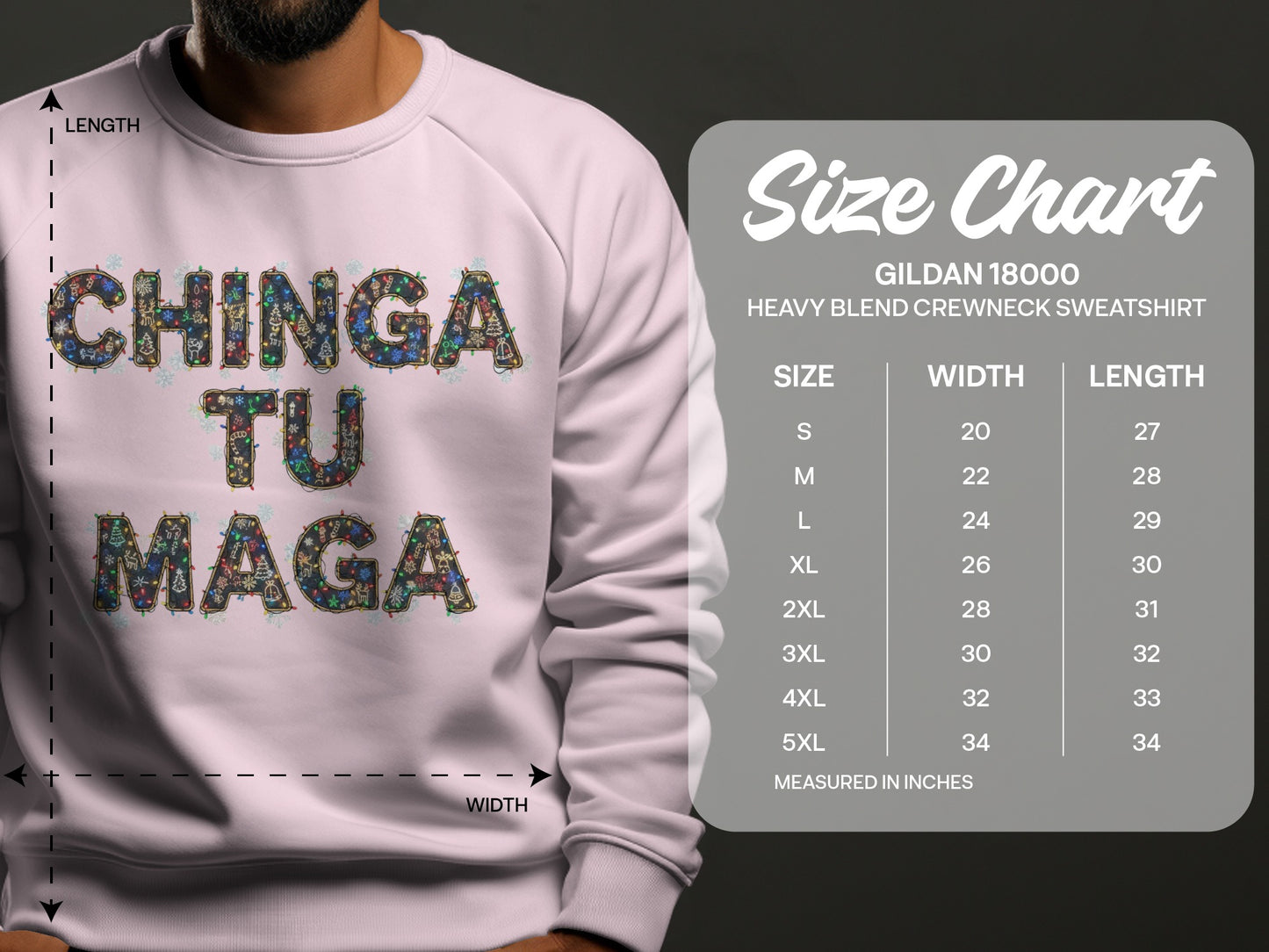 CHINGA TU MAGA Heavy Blend Crewneck Sweatshirt