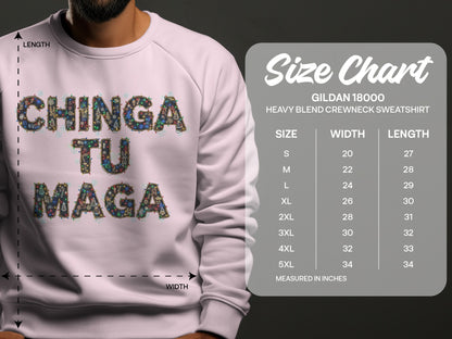 CHINGA TU MAGA Heavy Blend Crewneck Sweatshirt