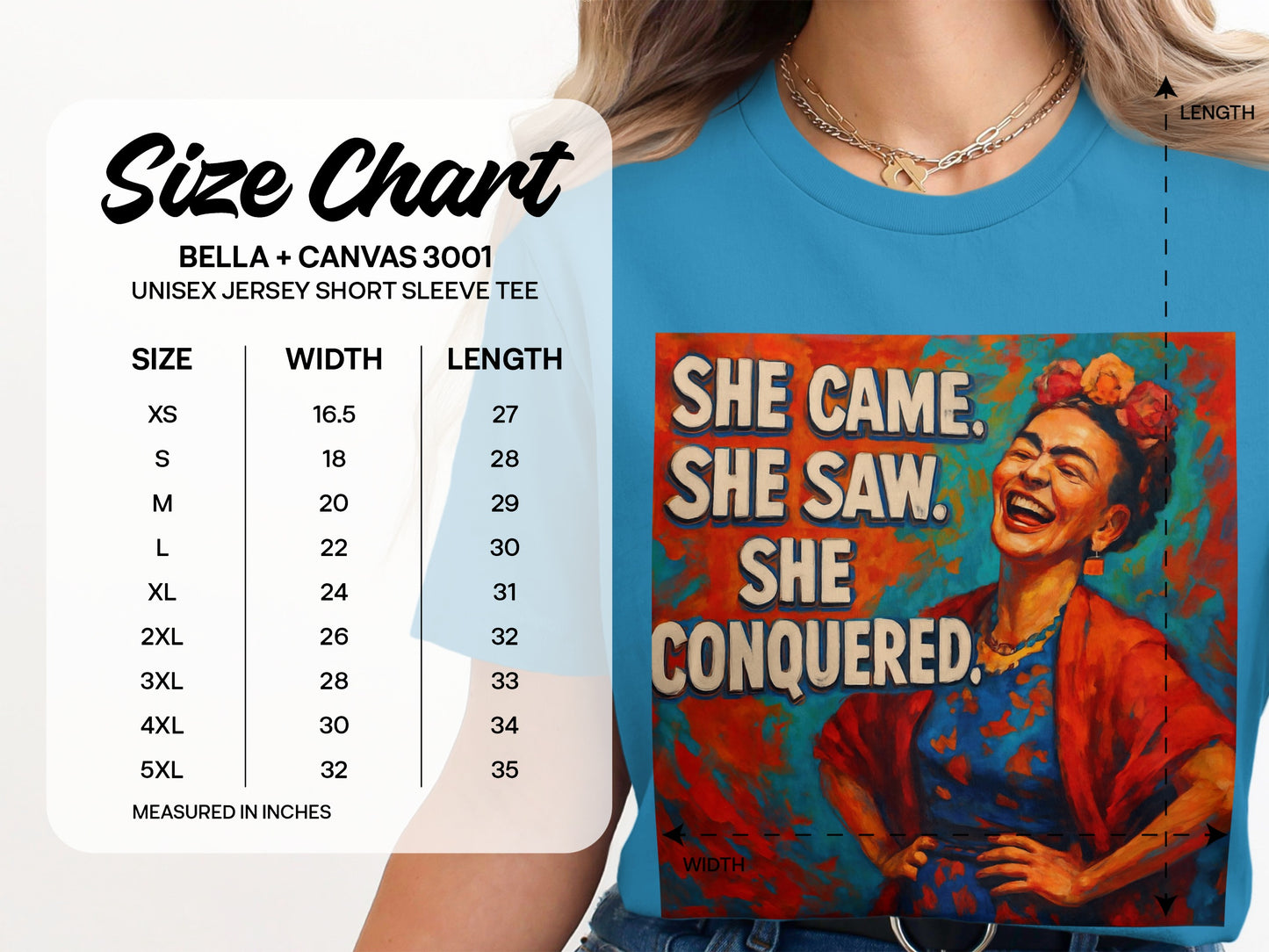 She Came She Saw She Conquered graphic tee product