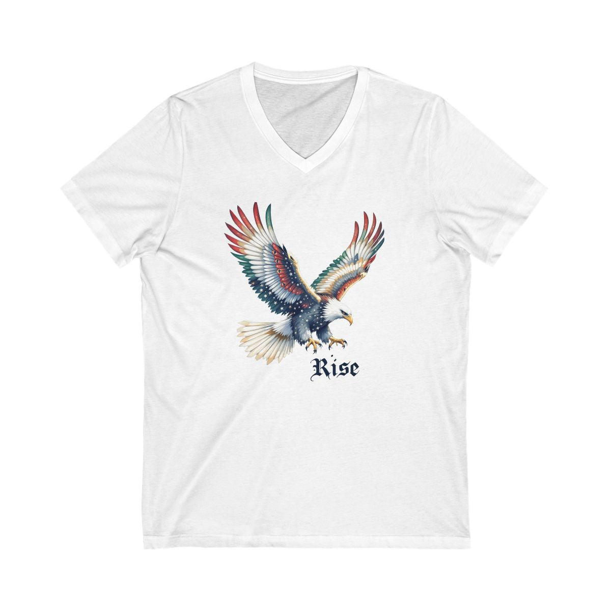 Rise Eagle V-Neck T-Shirt Graphic Design product type