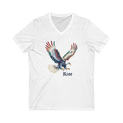 Rise Eagle V-Neck T-Shirt Graphic Design product type