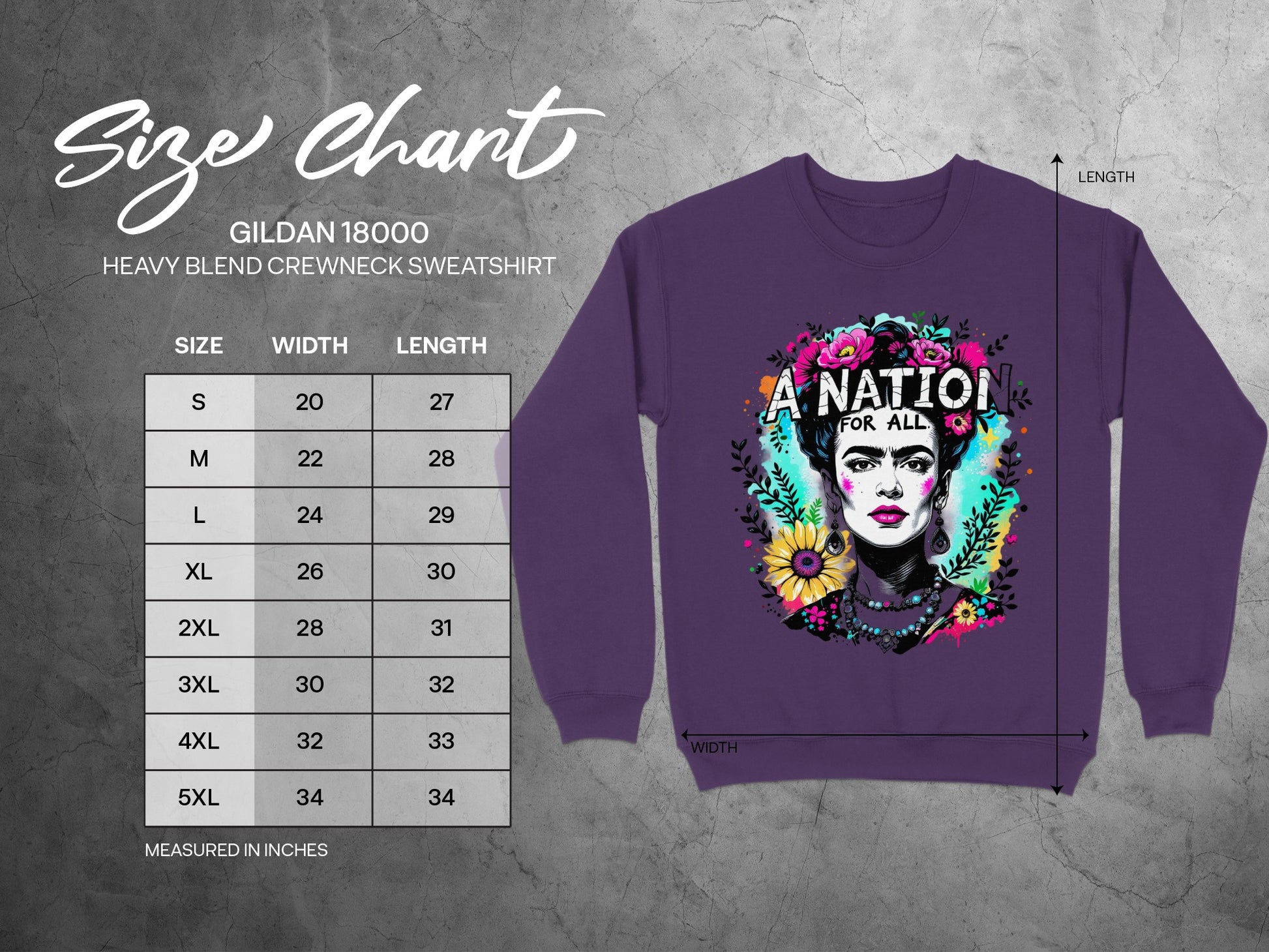 A Nation For All Graphic Gildan 18000 Sweatshirt