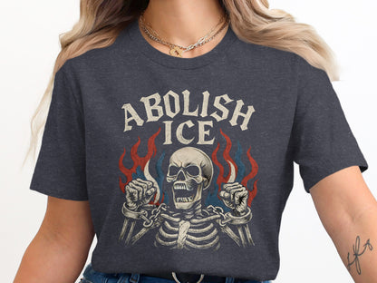 Abolish Ice Skeleton With Chains Graphic T-Shirt product type