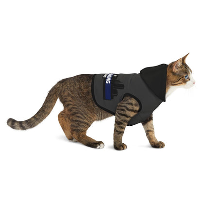 Stylish Cat Hoodie with Hong Kong Skyline Design