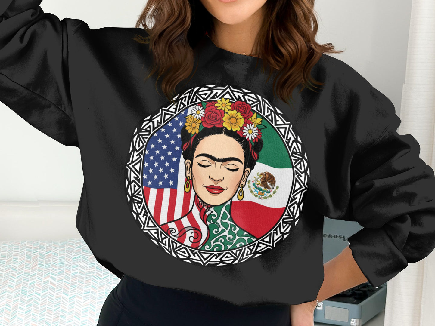 Vibrant Artistic Sweatshirt with Unique Flag Design