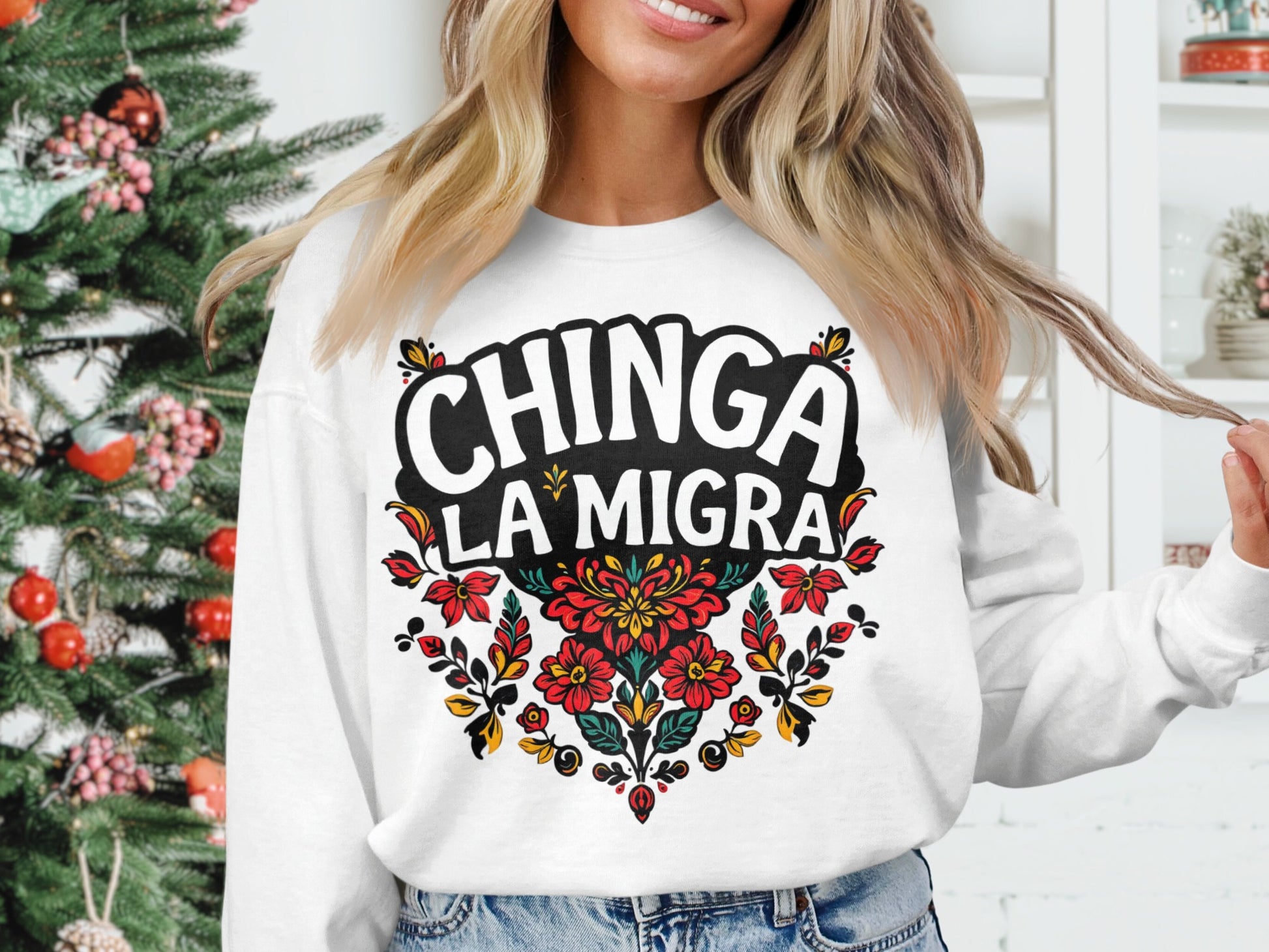 Chinga La Migra Graphic Sweatshirt product type