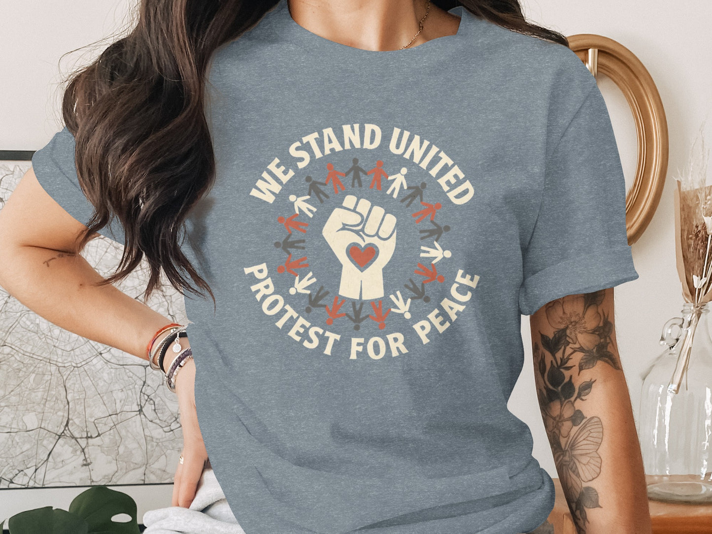 We Stand United Protest For Peace Statement product type