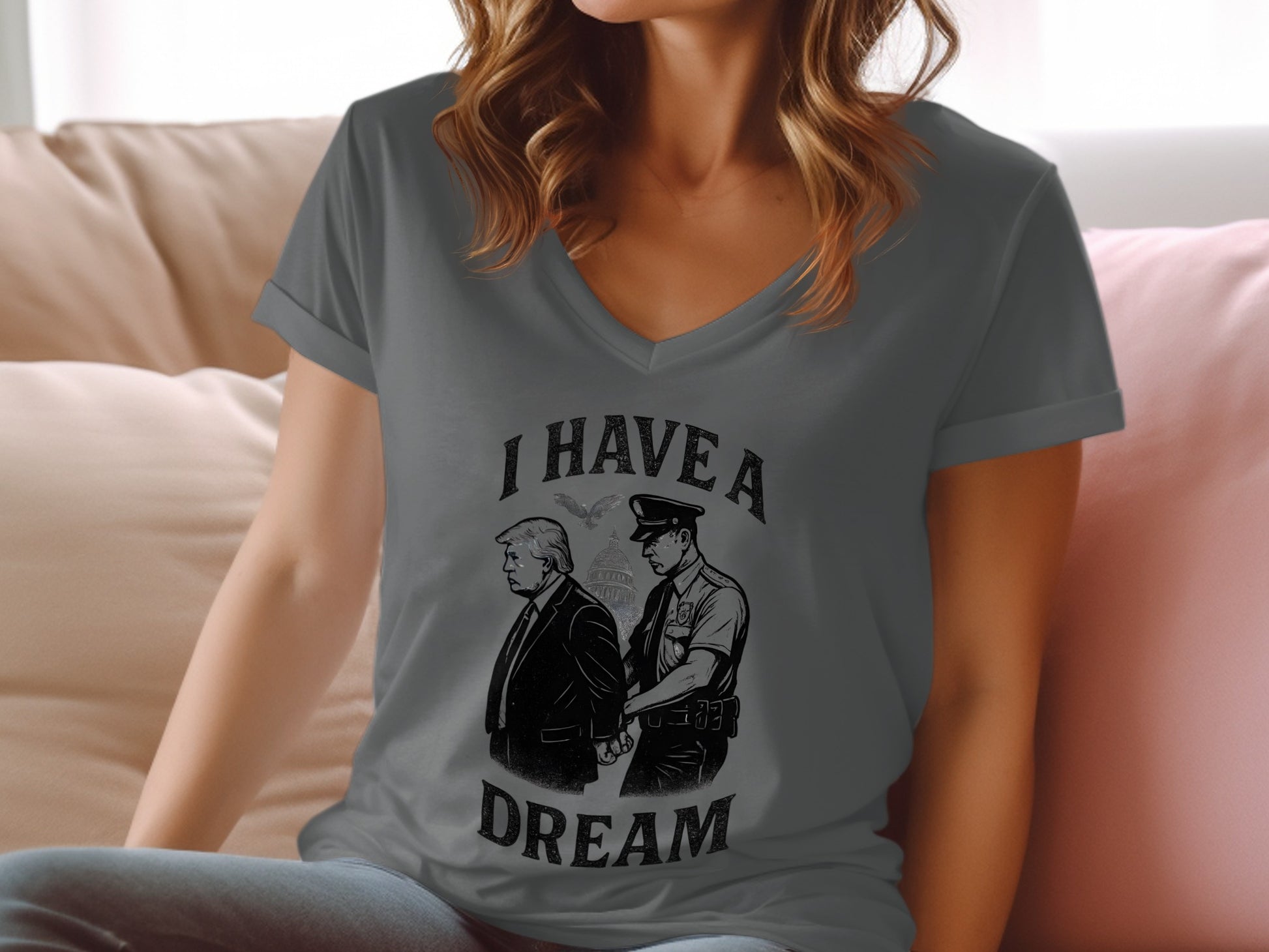 I Have A Dream Graphic V-Neck Tee Shirt product type