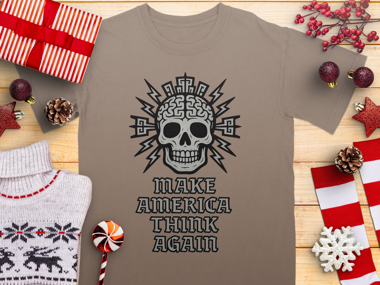 Make America Think Again Skull T-shirt