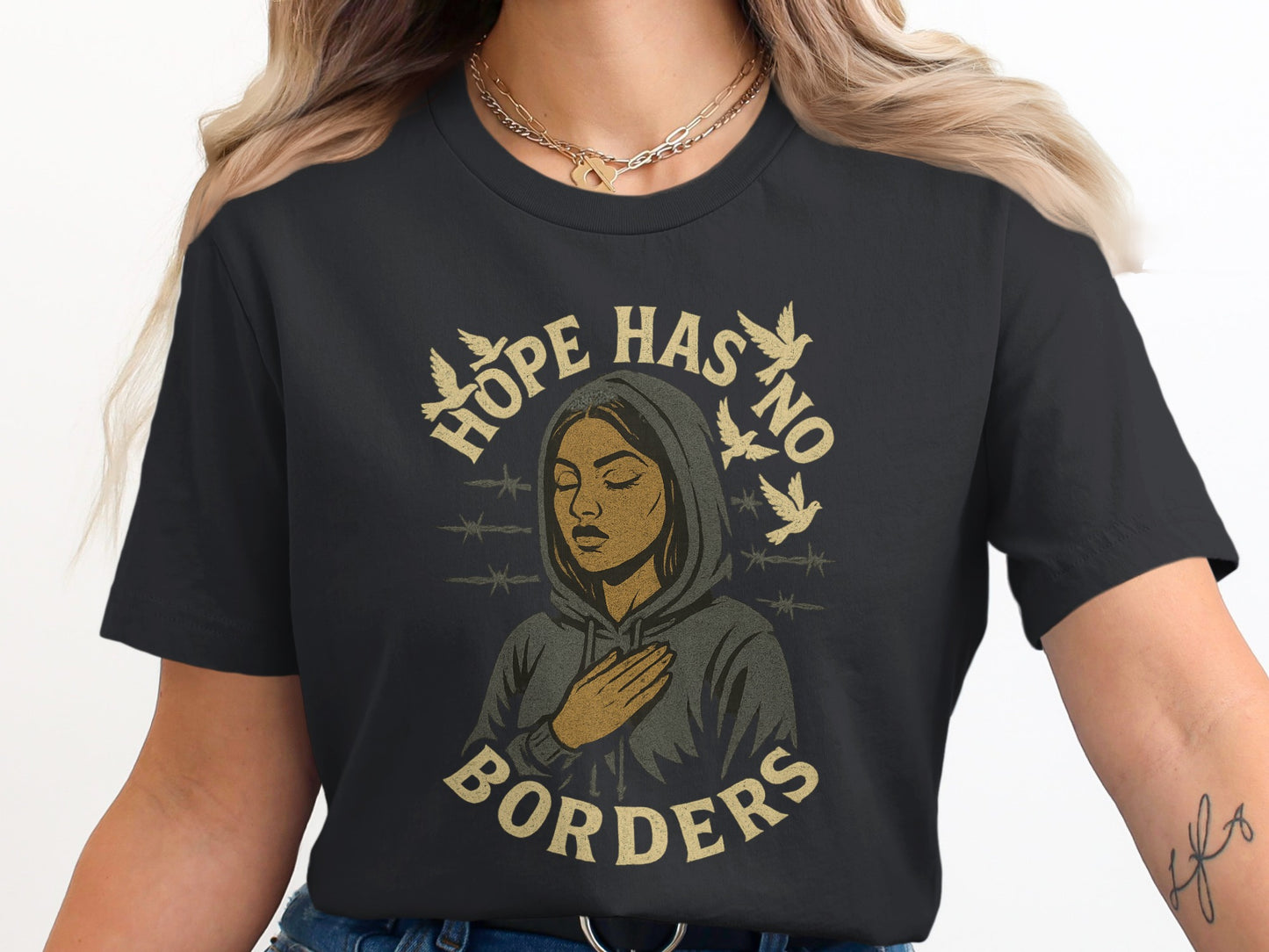 Hope Has No Borders Graphic Tee Shirt product