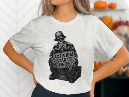 Activism Starts Here Skeletal Graphic Tee product