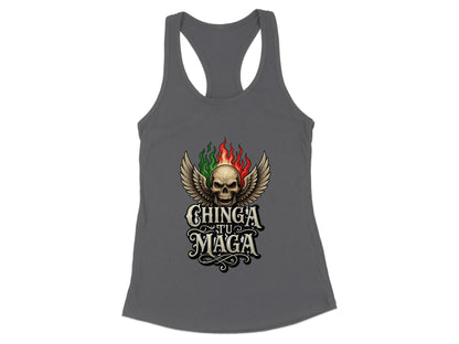 Chinga Tu Maga Winged Skull Design Tank Top product