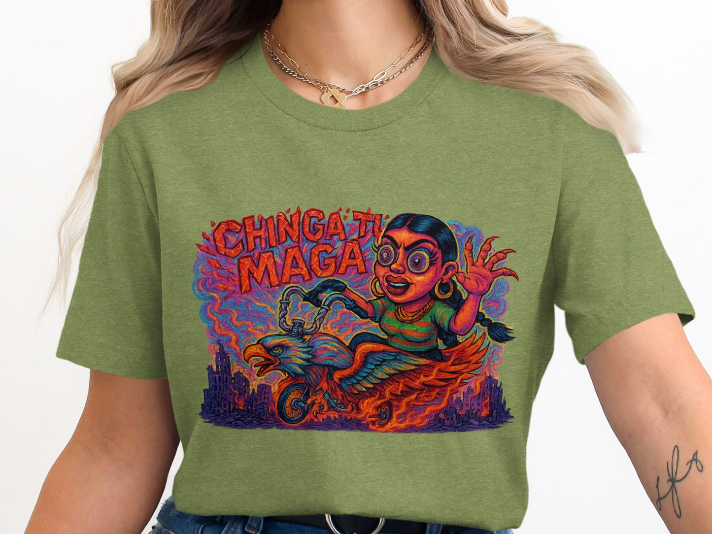 Vibrant Fantasy Character Design Graphic Tee product