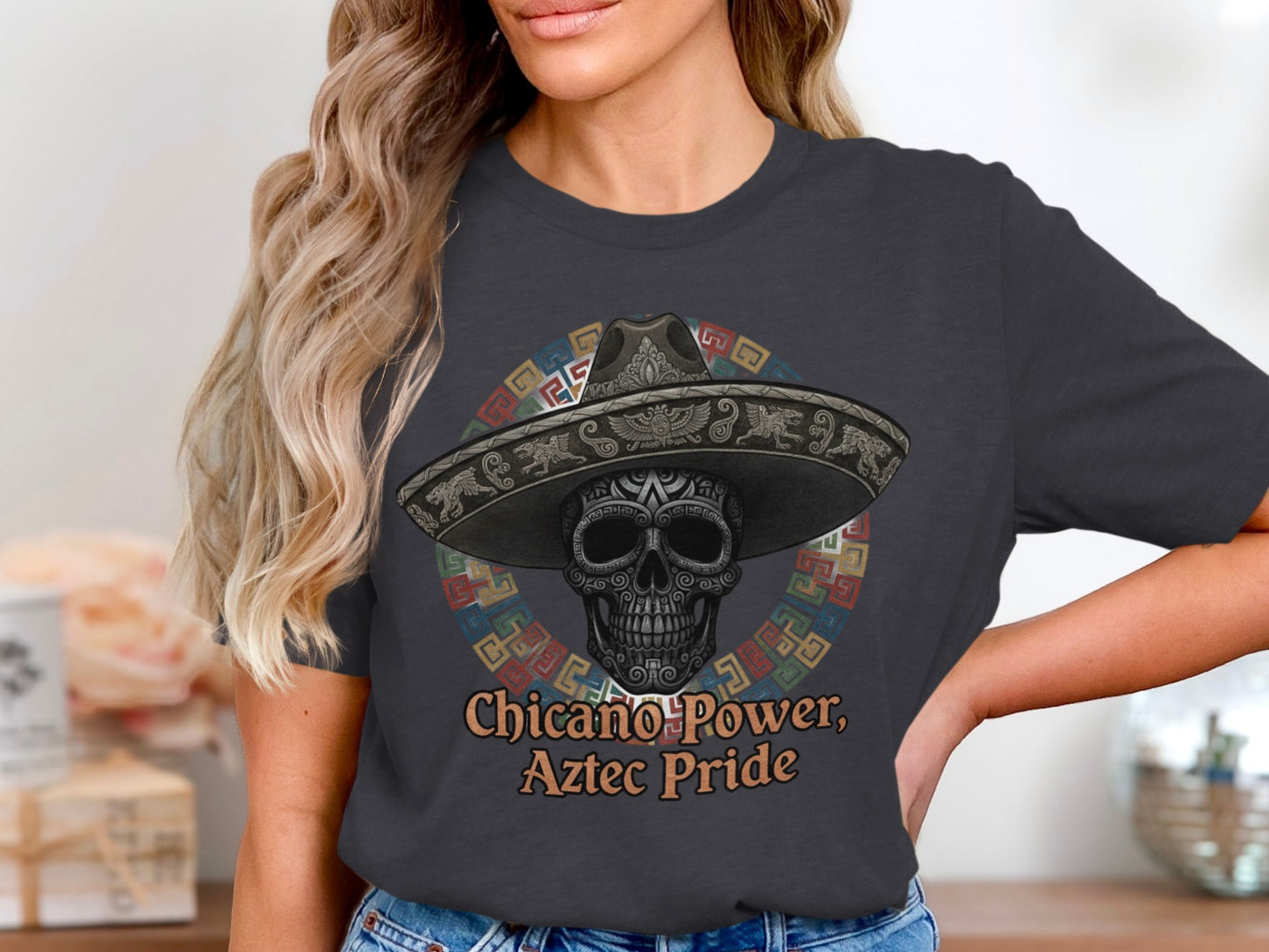 Chicano Power Aztec Pride Graphic Tee