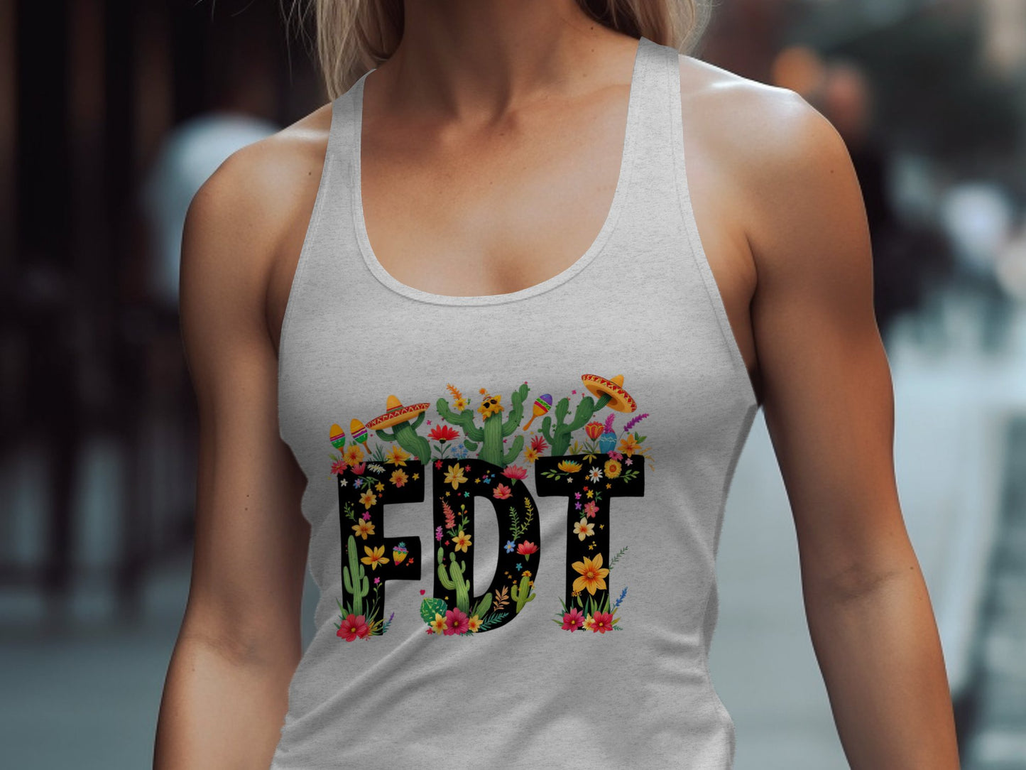 Colorful Floral EDT Print Tank Top product