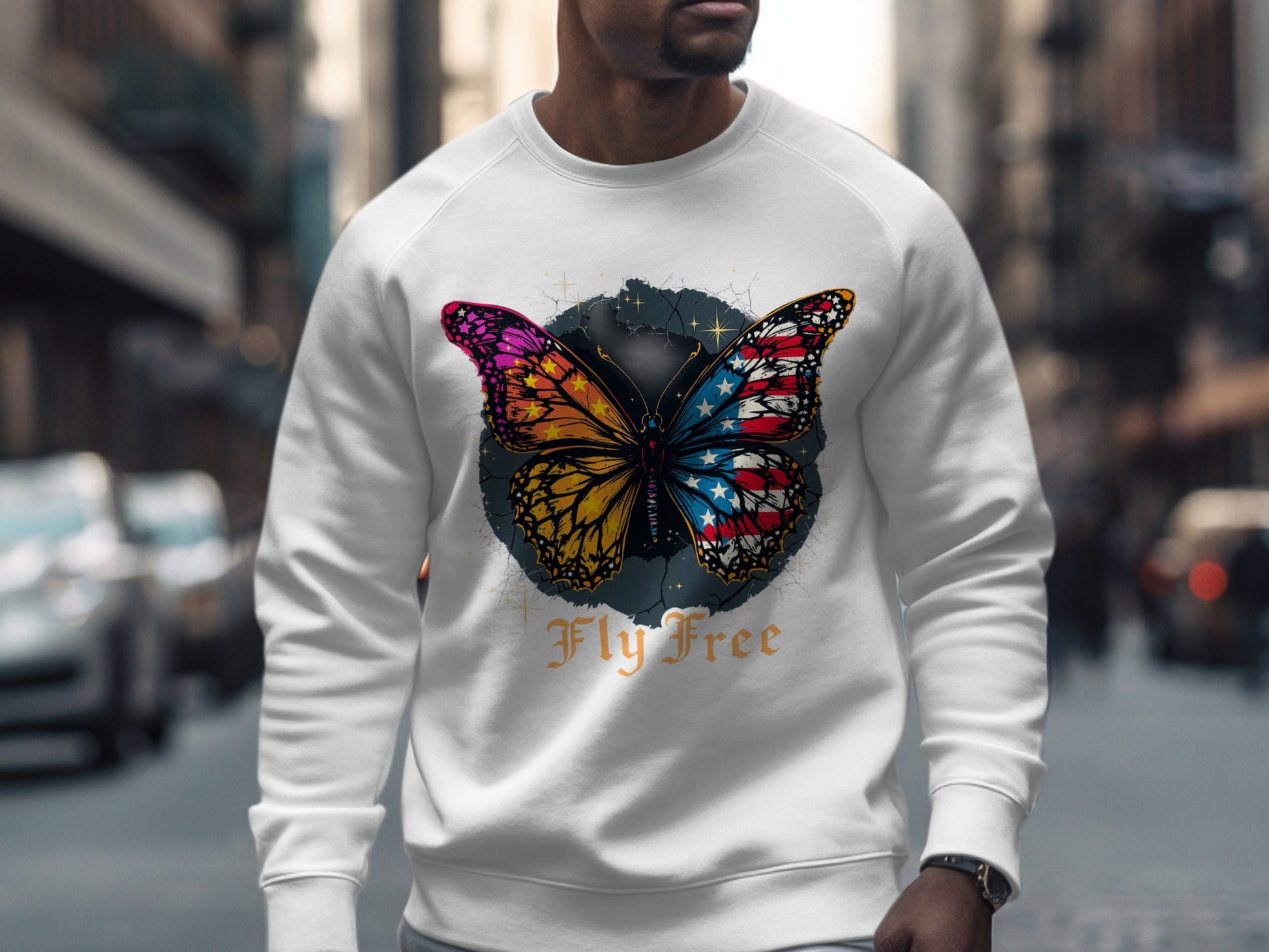 Fly Free Butterfly Streetwear Sweatshirt product type