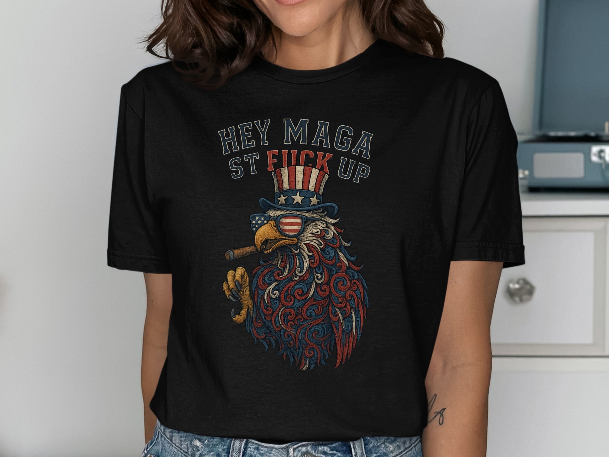 Hey Maga St F*ck Up Patriotic Graphic Shirt product