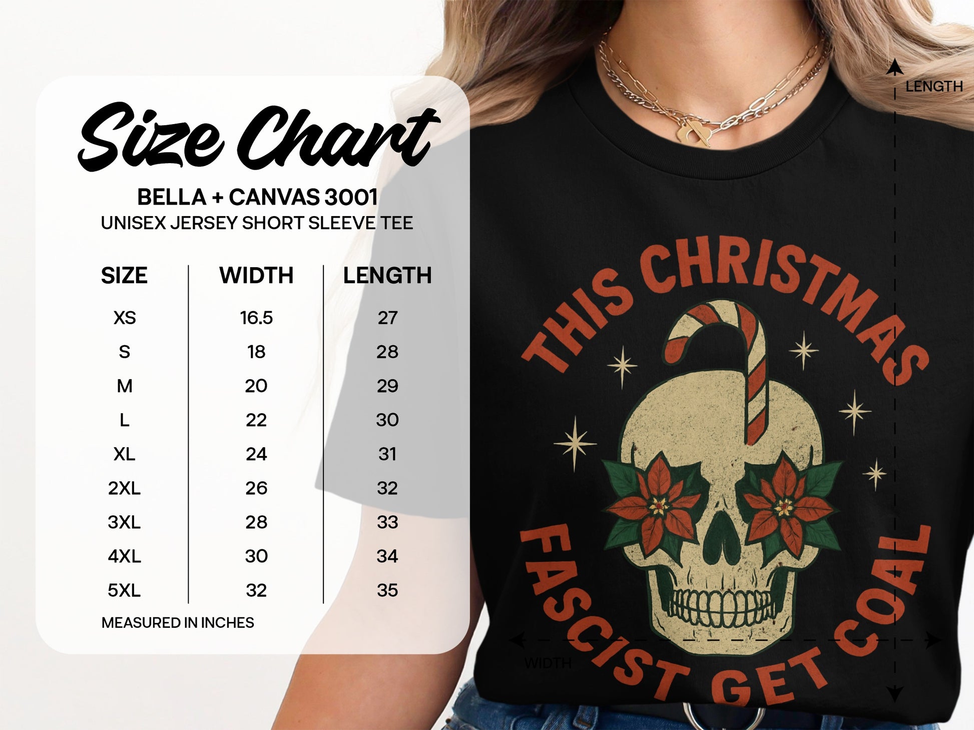 Dark Christmas Theme Skull Graphic Unisex Shirt