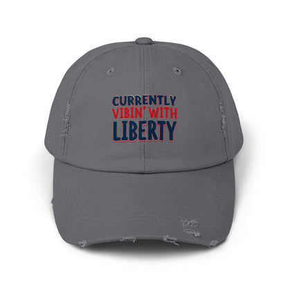Currently Vibin' with Liberty Distressed Hat Product