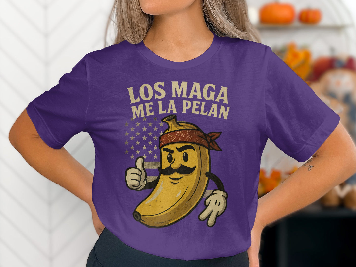 LOS MAGA ME LA PELAN Funny Banana Graphic Shirt product