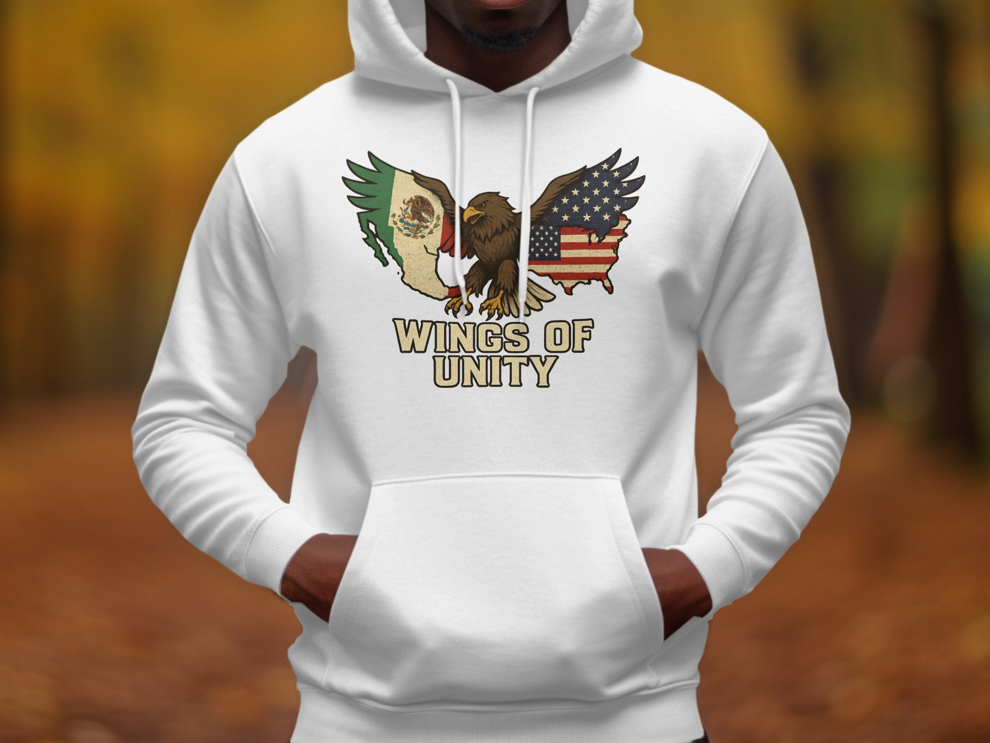 Wings of Unity Eagle Design Hoodie product