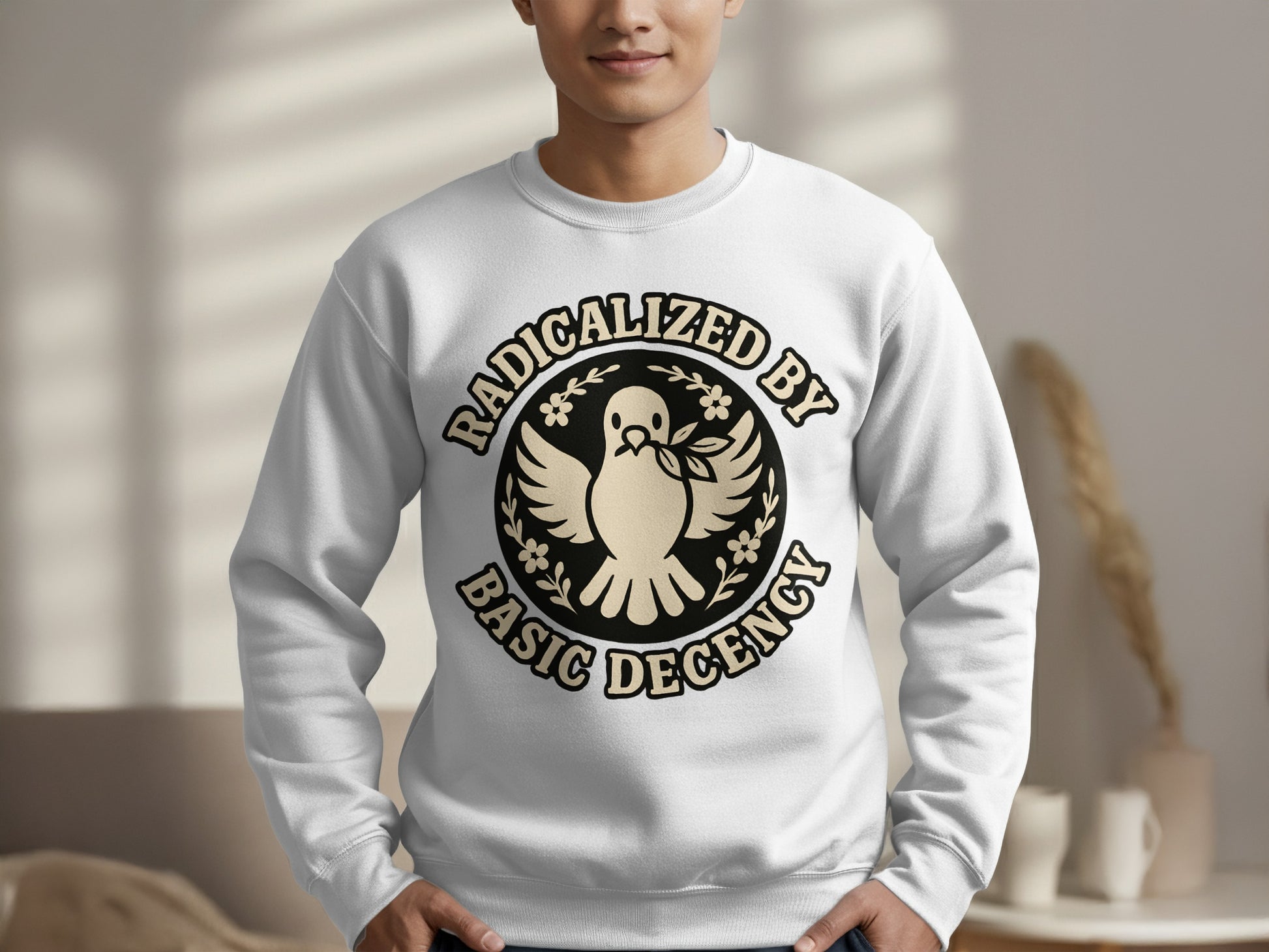 Radicalized By Basic Decency Graphic Sweatshirt product