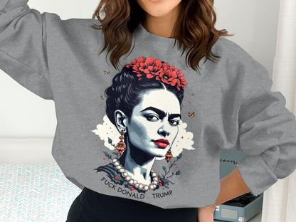 Stylish Frida Kahlo Graphic Sweatshirt