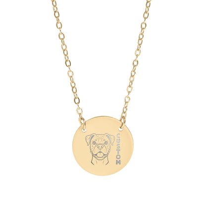 Dog Portrait Design for Custom or Personalized Necklace