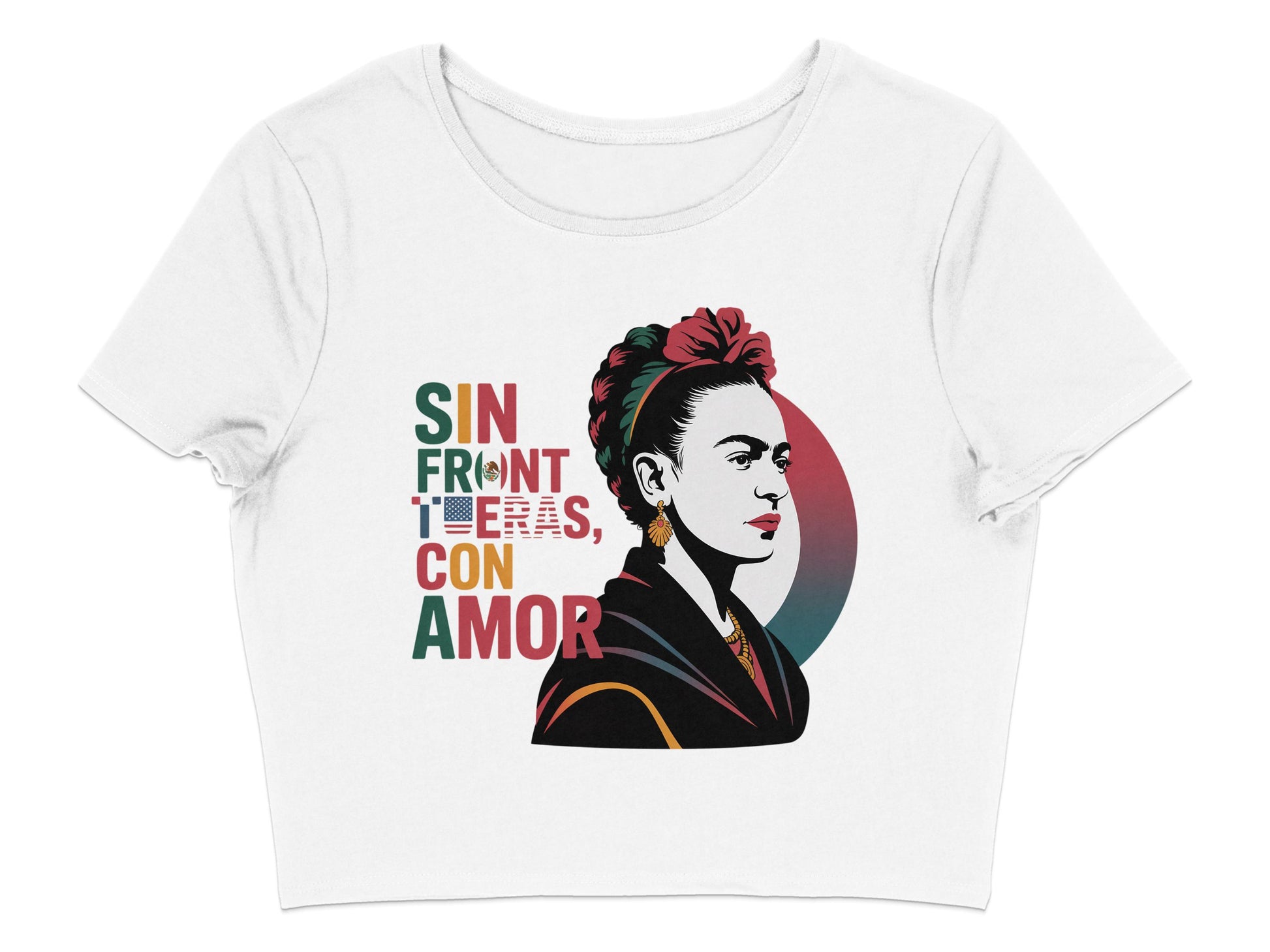 Sin Fronteras Con Amor Graphic Women's Crop Top product