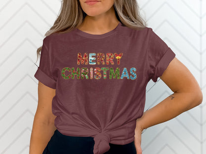 Merry Christmas Graphic T-Shirt Holiday Tee
