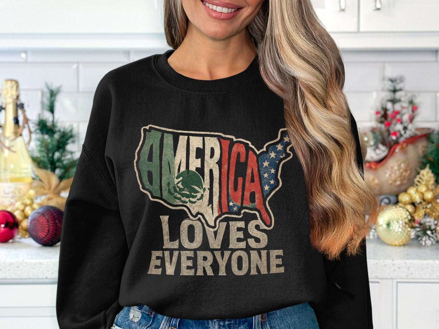 America Loves Everyone Graphic Sweatshirt product type