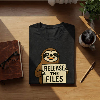 Funny Sloth Release the Files T-shirt product