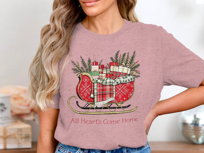 All Hearts Come Home Christmas Graphic T-Shirt