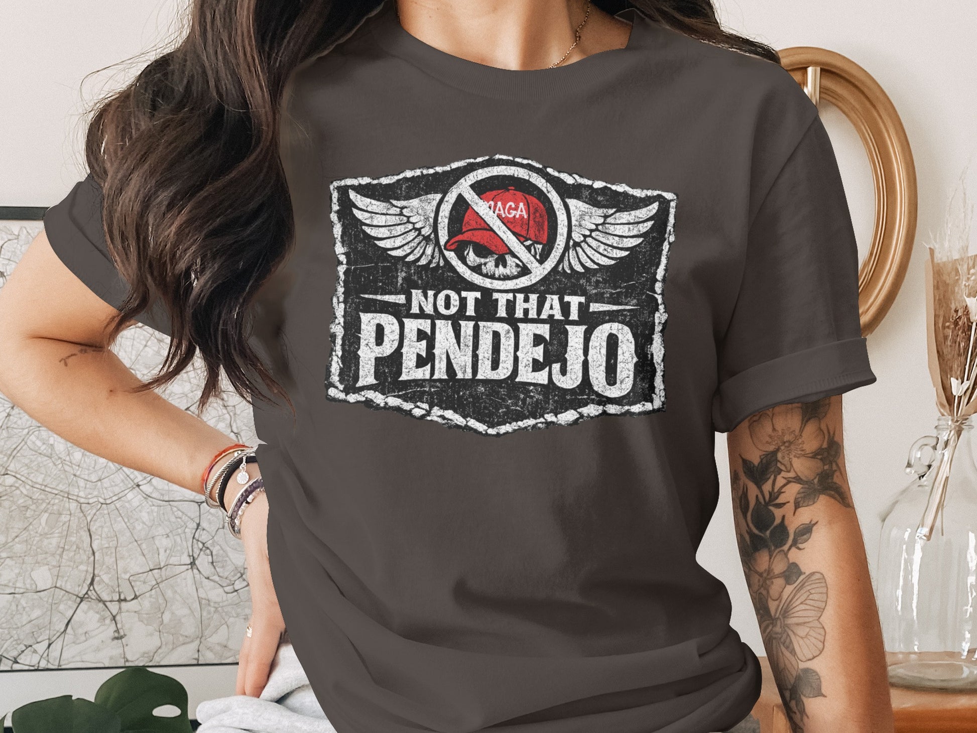 Not That Pendejo Anti MAGA Hat Wings Skull product type
