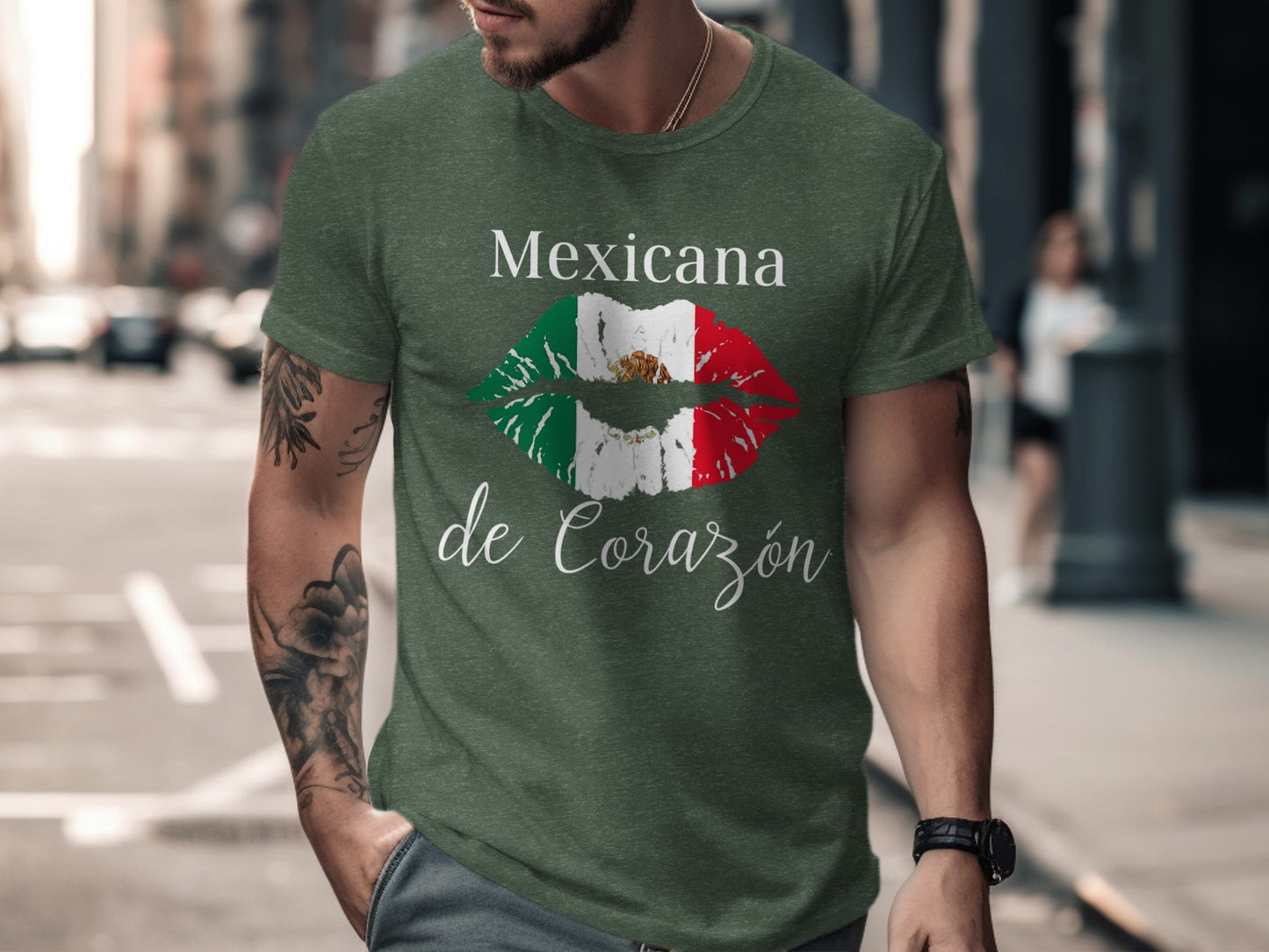 Mexicana de Corazón Lip Print Graphic T-shirt product