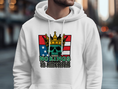 No Kings in America Skull Graphic Hoodie product