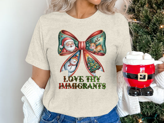 Love Thy Immigrants Christmas Themed Shirt
